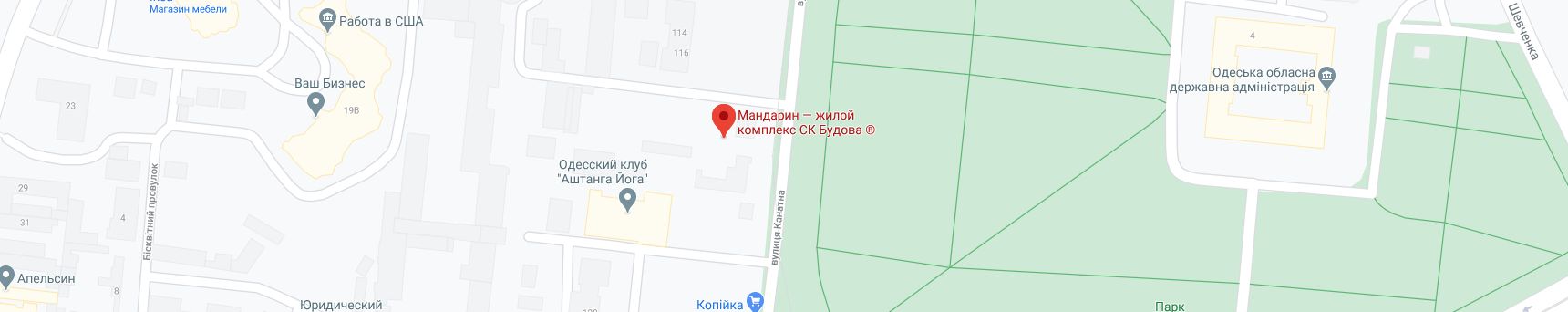 Карта Google ЖК Мандарин ART