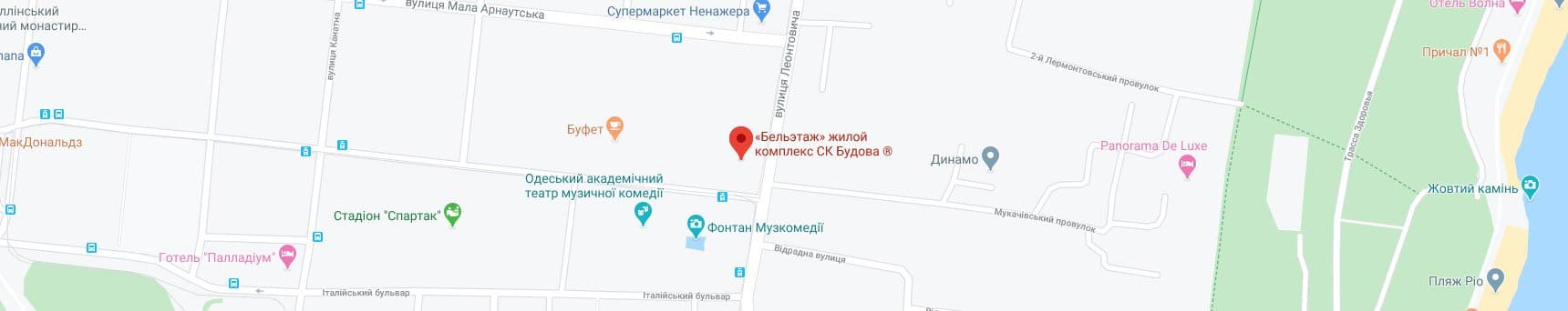 Карта Google ЖК Бельэтаж