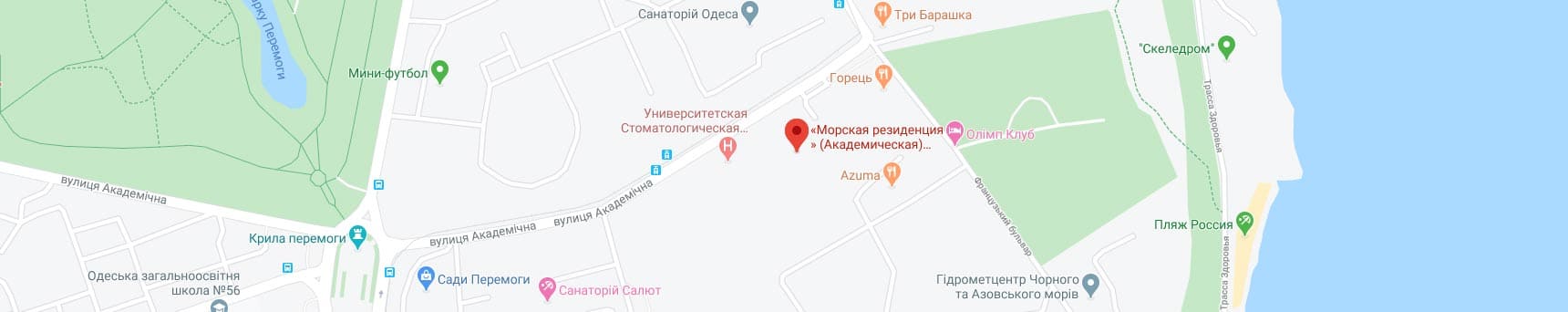 Карта Google АК Морская резиденция
