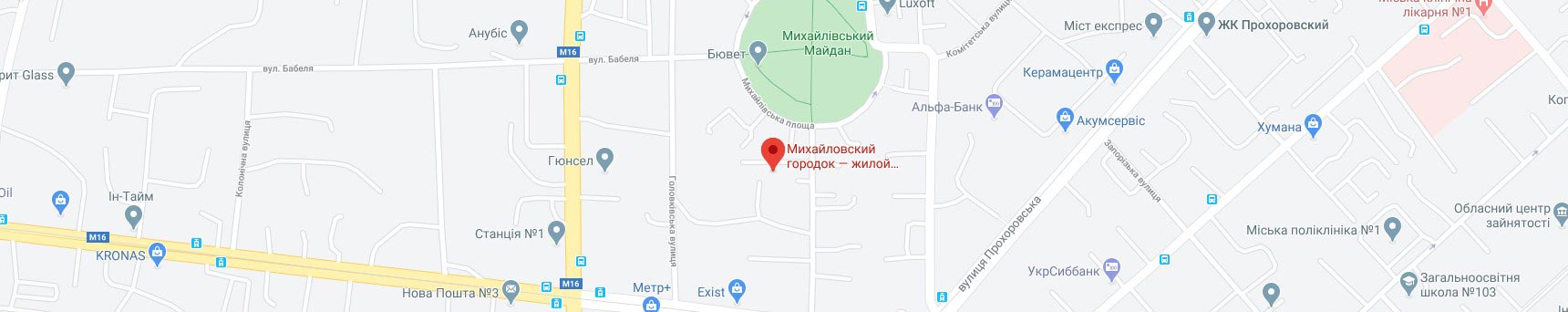 Карта Google ЖК Михайловский городок